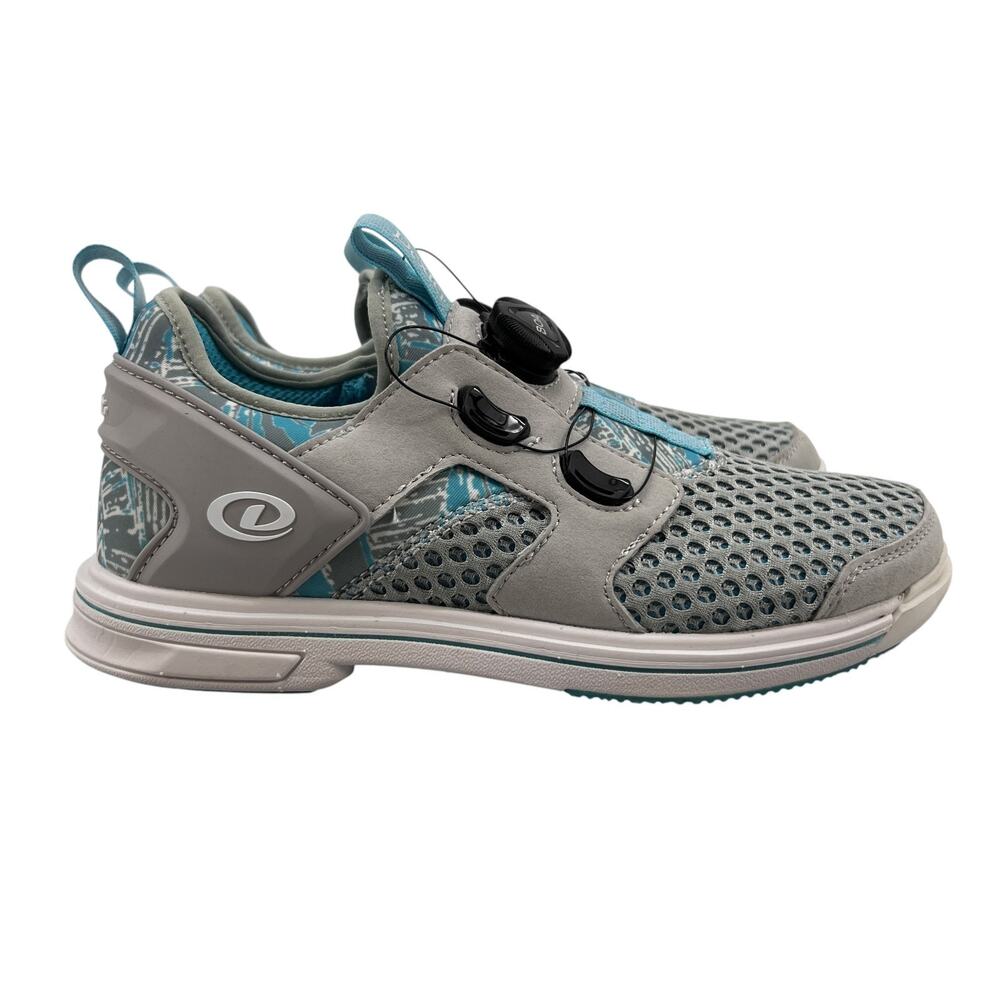 Dexter Womens 8.5 Bowling Shoe Light Grey Blue DexLite Pro BOA Slip On DW0000987